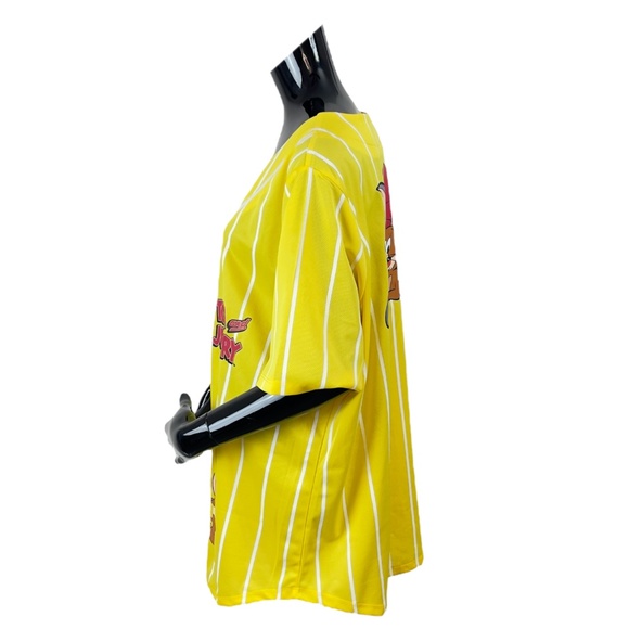 Tom And Jerry Yellow Gold Graphic Baseball Jersey Womens 3X - Picture 6 of 9
